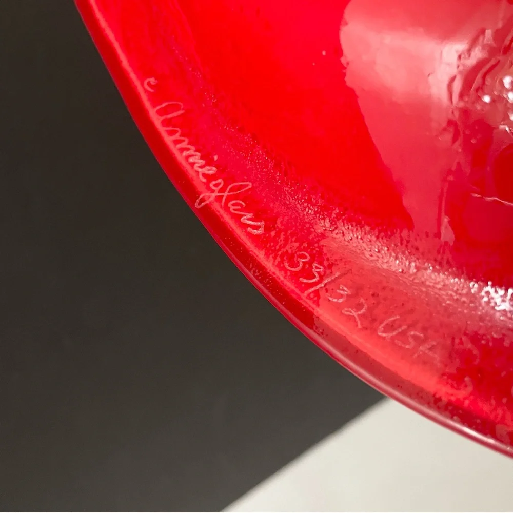 Red Heart Dish - Annieglass